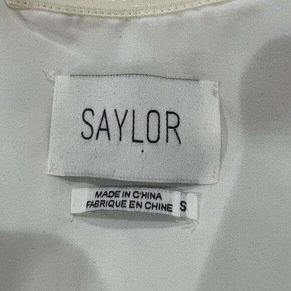 SAYLOR Off White Embroidered Montauk Karen Eyelet Dress $325 - Picture 12 of 13